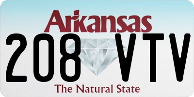 AR license plate 208VTV