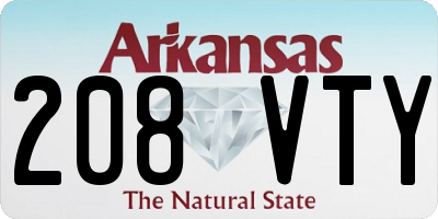 AR license plate 208VTY