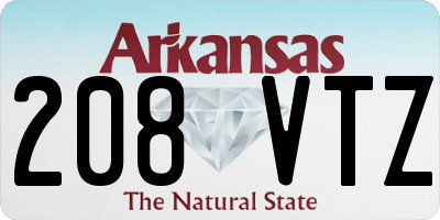 AR license plate 208VTZ