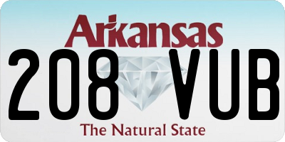 AR license plate 208VUB