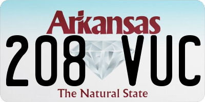 AR license plate 208VUC