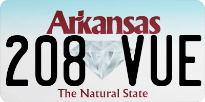 AR license plate 208VUE