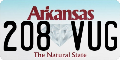 AR license plate 208VUG