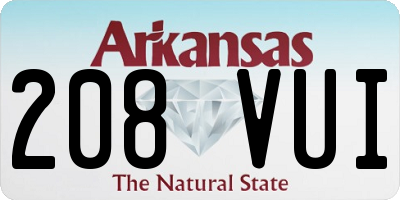 AR license plate 208VUI