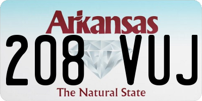 AR license plate 208VUJ