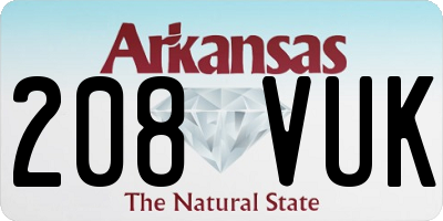 AR license plate 208VUK
