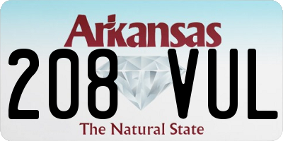 AR license plate 208VUL