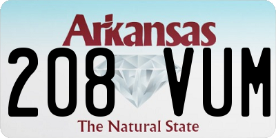 AR license plate 208VUM