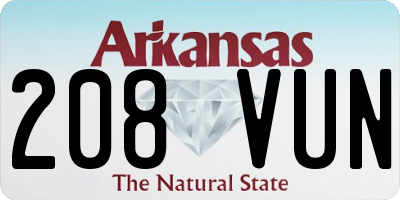 AR license plate 208VUN