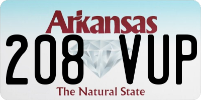 AR license plate 208VUP