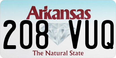 AR license plate 208VUQ