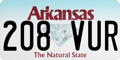 AR license plate 208VUR