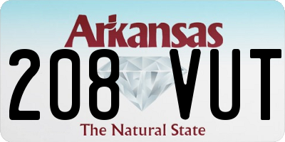 AR license plate 208VUT