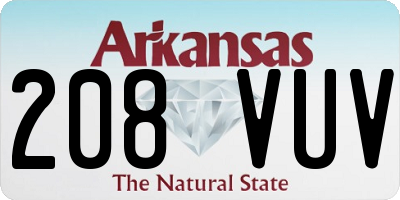 AR license plate 208VUV