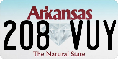 AR license plate 208VUY