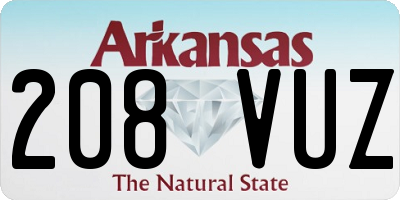 AR license plate 208VUZ