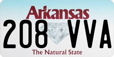 AR license plate 208VVA