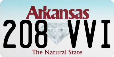 AR license plate 208VVI