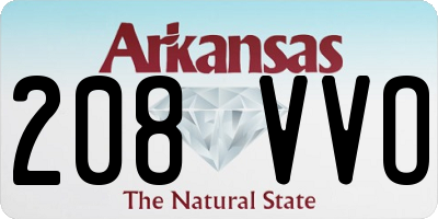 AR license plate 208VVO