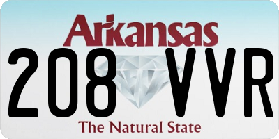 AR license plate 208VVR