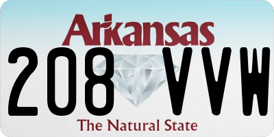 AR license plate 208VVW
