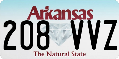 AR license plate 208VVZ