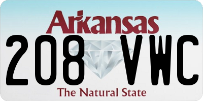 AR license plate 208VWC
