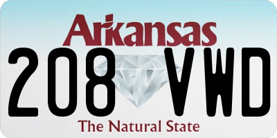 AR license plate 208VWD