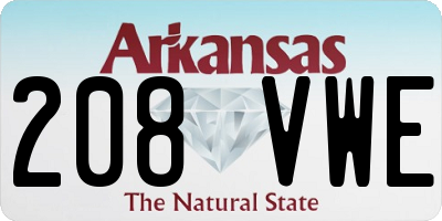 AR license plate 208VWE