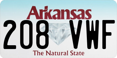AR license plate 208VWF