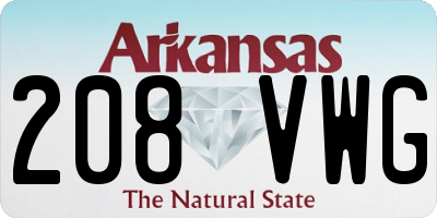 AR license plate 208VWG
