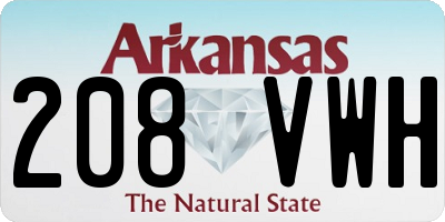 AR license plate 208VWH