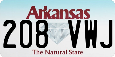AR license plate 208VWJ