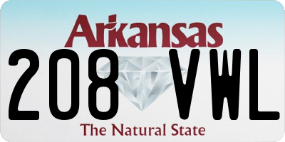 AR license plate 208VWL
