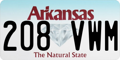 AR license plate 208VWM