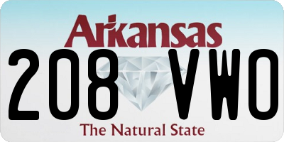 AR license plate 208VWO