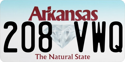 AR license plate 208VWQ
