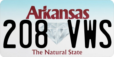 AR license plate 208VWS