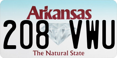 AR license plate 208VWU