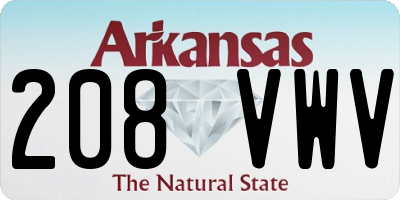 AR license plate 208VWV