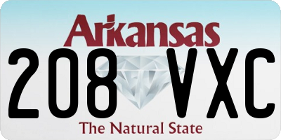 AR license plate 208VXC