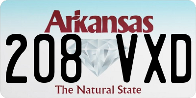 AR license plate 208VXD