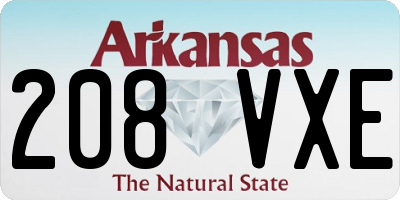 AR license plate 208VXE