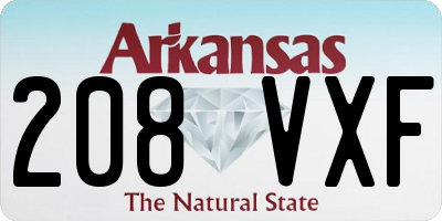 AR license plate 208VXF