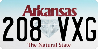 AR license plate 208VXG