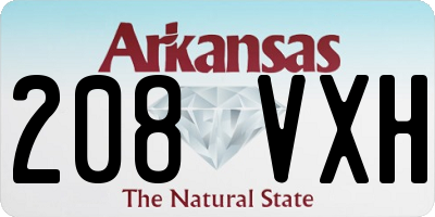 AR license plate 208VXH