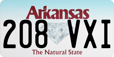 AR license plate 208VXI