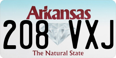 AR license plate 208VXJ