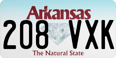 AR license plate 208VXK