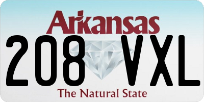 AR license plate 208VXL